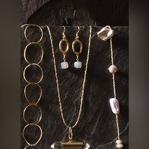 Matte Gold with white topaz Dangle Earrings